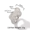 Europe et Amérique Populaire Mode Hommes Femmes Bague Or Argent Couleur Bling CZ DIY Nom Personnalisé Lettres Anneau pour Mariage