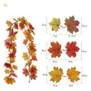 Faux Greenery Artificial Maple Leaf Garland Hängande Vine Thanksgiving Halloween Hem Garden Eldstad Bröllop Fall Decor XBJK2107