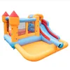 Caixas de Armazenamento Caixas Lindas Crianças Castelo de Salto Inflável com piscina e slide incluem brinquedo de jogo de ventilador de ar