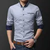 Fashion Handsome Regular Fit Casual Men Long Sleeve Shirt Design Good Fabric Soft Comfortable White Khaki Pink Dress Shirts 210721