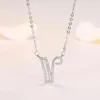 Wife's romantic travel same sier plated DIY your name my surname 26 English alphabet female Necklace