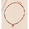 Chokers Bohemian Colorful Beads Mushroom Choker Necklace For Women Girls Boho Fashion Cute Pendants Collares Collier Neck Chain Morr22