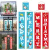 Merry Christmas Banner Couplet Deur Gordijn Doek Welkom Vlag Opknoping Ornament Wll421