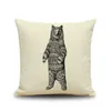 Almofada/travesseiro decorativo estilo nórdico Animal impresso Capa de almofada para casa travesseiros decorativos sofá -cama de capa de linho de linho personalizada travesseiro personalizado