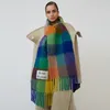 AC Épaissie Plaid Femmes Écharpe Châle Chaud Wrap Hommes et Femmes Style Général Coloré Tzitzit Imitation