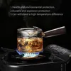 YMEEI 500Ml Pentola per infusore per teiera in vetro resistente al calore fatta a mano con manico in legno Bollitore per caffè bollente Puer 210621