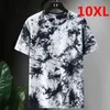 Oversize Tie Dye T-shirts Männer Große Größe Tops Tees Sommer Hip Hop Casual Tie-Dye T-shirts Plus Größe 9XL10XL Kleidung Baggy HX466 G1222