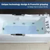 100x40cm Non-slip Bath Mat Bathtub Super Long With Suction Large Size Shower Massage Foot Mat PVC Plastic Seven Color Options 211130