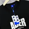 T-shirts 2022s Ader logo T-tröja Män Kvinnor Högkvalitativ Front Big Text Print Aderrerror Tee Error Toppar