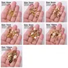 Andra massiva mässingsmetallguld Rose platt runda form 4mm 6mm 8mm 10mm 12mm 14mm Loose Spacer Pärlor Lot för smycken Making207T