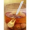 Strawing in acciaio inossidabile 304 riutilizzabile Drink per bevande filtrate cucchiaio con paglia a doppiouso di tè per tè per tè al latte di aspirazione.