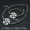 Necklace Earrings Set & Wholesale Stainless Steel Vintage Jewelry Round Silver Color Bracelet Sets For Woman SGEZANCF