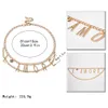 IngeSight.Z Sexy Harness Multi Layer Belly Waist Retro Letter Pendant Chain for Women Body Jewelry Party