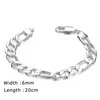 Link Chain 6mm Bracelet for Women Luxury Fashion Men Hip Hop Punk Braclet Gold/Silver Color Ally Metal Braslet Sieraden Gift Kent22