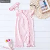 Spring and Autumn Mosaic 2-Piece Little Sparkle Stars Print Baby Girls Bodysuit Romper Set Clothes 210528