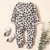 Baby-Jumpsuit mit Leoparden-Rüschen und Spitzendekor 210528