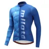 2024 miloto Blue Team Winter Radfahren Jersey Set Fahrrad Kleidung Atmungsaktiv Männer Thermo Fleece Langarm Shirt Bike Trägerhose B10