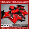 Motorcykel Fairings för Suzuki GSX R1000 GSXR 1000 1000CC 2007-2008 48NO.68 GSX-R1000 GSXR1000 K7 07 08 GSXR-1000 GSXR1000CC 2007 2008 OEM Fairing Kit Factory Red Blk