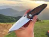 Ny LC29N Flipper Folding Kniv D2 Satin Drop Point Blad CNC G10 Hantera kullager Fast Open Knives