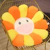 Cute Rainbow Flower Pillow Plushie Smile Face Suower Stuffed Plush Toy Chair Cushion Hold Pillow Home Decor Girls Gift G1224