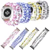 Perle in ceramica fiore fatta a mano Bracciale per allungamento per Apple Watch Ultra 49mm 41mm 45mm 38mm 42mm 42 mm 44 mm Cinkmond Cinkmond Chindmond 8 7 6 SE 5 3