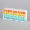 Party Fingertip Pencil Case Stationery Storage Box Push Sensory Squeeze Bubble Rainbow Pendant Bag Children Christmas Gift EE