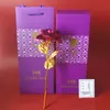 Artificielle Longue Tige Fleur 24k Feuille D'or Plaqué Rose Cadeaux pour Amoureux De Mariage De Noël Saint Valentin Fête Des Mères Décoration ZWL456