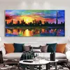 LNIFE Painting Colorful Oil Painting Printed On Canvas Abstract Wall Art For Living Room Modern Home Decor Landscape Pictures234a