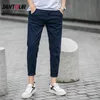 Jantour Весна Летние Повседневные Брюки Мужчины Хлопок Slim Fit Chinos Bandkle-Длина Мода Брюки Мужской Бренд Одежда 27 210715