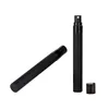 300pcs/lot Factory Wholesale Price 10ml Frosted Black Glass Perfume Spray Bottle Refillable Empty Portable Travel Vial