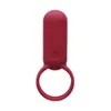 NXY Cockrings Svart Carmine Vit USB Laddning Vattentät Silent Vibration Ring Vibrator Stimulera Cock Shop Penis 1209