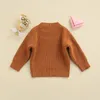 Pullover 9 f￤rger Sm￥barn Baby Boys Girls Solid Sweaters 0-6y Autumn Winterkl￤der L￥ng ￤rm