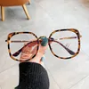 Różowe Okulary Okulary Vintage Marka Designer Square Sun Okulary Oversize Odcienie Dama Duża Rama Okulary Korea Mody Ramki