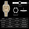 Wristwatches Luxury Square Quartz Diamond Women Dress Watch Gold Ice Iced Out Bling Rhinestone Womens Ladies Crystal Watches Gift