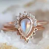 moonstone wedding set