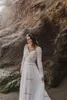 Boho 웨딩 드레스 신부 롱 슬리브 레이스 시폰 비치 컨트리 신부 가운 여성을위한 Bestido de Noiva Robe de Mariee