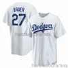 Personalizzato Trevor Bauer # 27 Jersey Stitched Uomo Donna Youth Kid Baseball Jersey XS-6XL