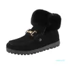 Grandes chaussures pour femmes 41-43 bottes en peluche hiver chaud neige courte semelle épaisse coton