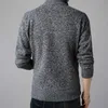 Men Cardigan Winter Fleece Male Sweaters Zipper High Quality Slim Knitted 3XL Outwear Daily Smart Casual Korean Trendy Chic Cozy Y0907