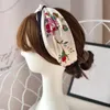 Silk Cross Knotted Women Headbands Fashion Luxury Girls Flowers Hair bands Cachecol Acessórios Gifts Headwraps sem caixa