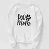 Hoodies das mulheres moletom para cães mamã cópia camisola roupa amante harajuku casual redondo inverno inverno escovado tops femininos ropa m