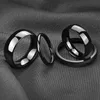 Tigrade 2 / 4 / 6 / 8mm 남성 웨딩 밴드 세련된 여성 티타늄 간단한 약혼 고전 반지 블랙 실버 컬러 레이디 anel 3-15