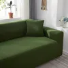 Cubiertas de silla Sofá esquinero elástico Cubierta de sofá para sala de estar 2 3 4 Place Olive Drab Color Sólido L Forma Protección Chaise Longue
