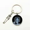 Keychains Creative Retro Skeleton Key Chain, Convex X Ray Film Glass, Lovely Handmade, DIY