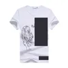 19S mode T-shirt Europa Italien Frankrike Högkvalitativ t-skjortor Hip-Hop Metal Design Män och kvinnor Casual Cotton Designer Top227q
