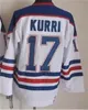 CCM Herren Ed 99 GRETZKY Hockey Jersey17 KURRI 7 COFFEY 30 RANFORD 31 FUHR Weiß Blau Vintage Jerseys