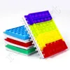 Rainbow Notebook Party Favor A6 Push Bubble Cover Notebooks School Stationery Kids Girls Boys Christmas Gift Toys