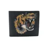 Fashion Men Animal Short Wallet Leather Black Snake Tiger Bee Wallets Women Purse Wallet Card Holders Purses With Original Box JN82421