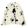 Cappotto corto invernale da donna in pelliccia sintetica da donna, nero, bianco, manica lunga, monopetto, in cotone spesso, giacche calde, abbigliamento di alta moda