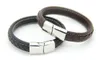 Luxurys Designer Armbänder Armreifen Männer Geschenk Schwarz Echtes Leder Männer039s Armbänder Gestrickte Magnetverschluss Modeschmuck16240474097258